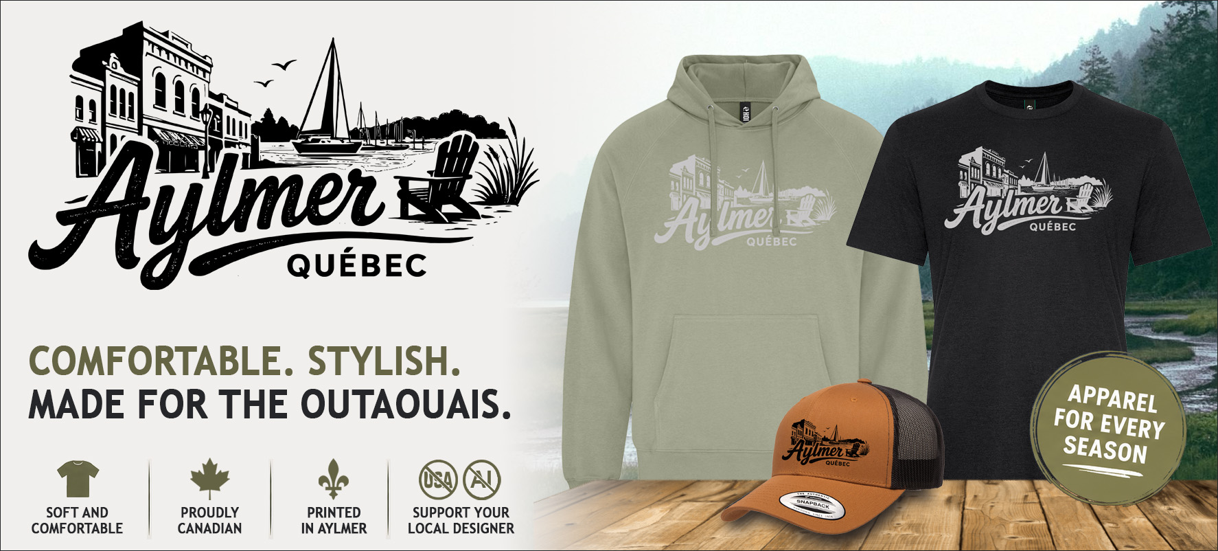 Aylmer Quebec apparel banner