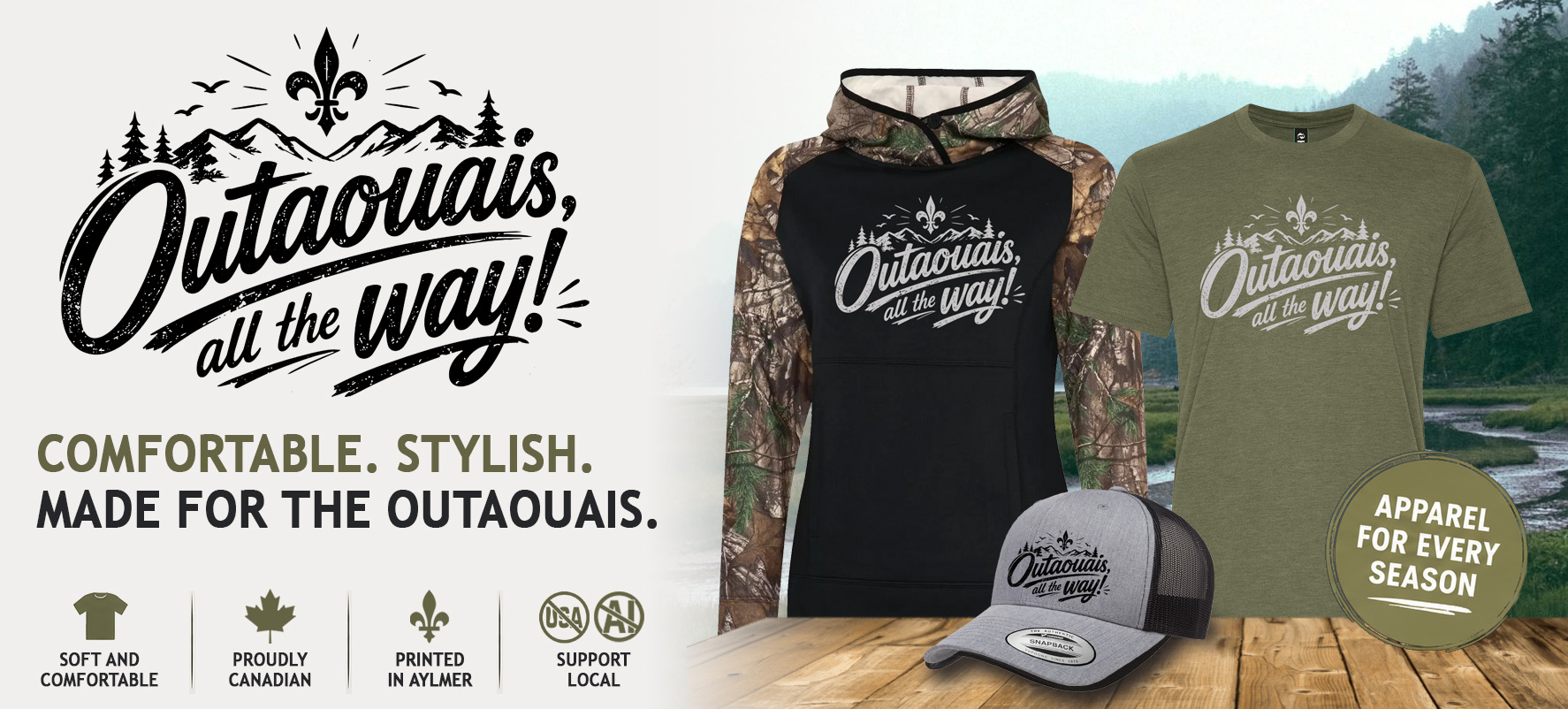 Outaouais, All The Way apparel merch